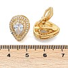 Brass Micro Pave Clear Cubic Zirconia Clip-on Earrings EJEW-H154-11A-G-5