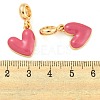 Rack Plating Alloy Enamel Heart European Dangle Charms FIND-B034-20G-02-3
