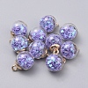 Transparent Glass Globe Pendants GLAA-TAC0002-I08-1