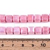 Anti-Tarnish Electroplate Glass Beads Strands GLAA-T025-8mm-10H-4
