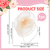 Hat Flower Mesh Organza Feathers on a Hair Band Party Headwear for Girls and Women OHAR-WH0051-009-7