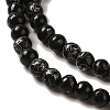 Synthetic Silver Line Coal Quartz Beads Strands G-Q161-A01-01-3