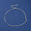 925 Sterling Silver Satellite Chain Bracelets for Women BJEW-E101-01S-06-2