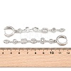 Brass Micro Pave Cubic Zirconia Hoop Dangle Earrings KK-CBA8324-09G-5