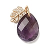 Natural Amethyst Pendants G-K422-02KCG-03-1