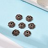 4-Petal Tibetan Style Alloy Flower Bead Caps LS-TIBE-S222-R-NR-4