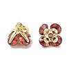 Brass Micro Pave Cubic Zirconia Charms KK-C051-14G-04-1