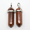 Synthetic Goldstone Double Terminated Pointed Pendants G-N0037-01-1