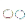 Ion Plating(IP) 304 Stainless Steel Huggie Hoop Earrings EJEW-F111A-25mm-Y-2