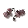 Natural Purple Aventurine Chip Pendants G-H307-07P-09-2