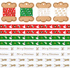 8 Yards 4 Colors Christmas Theme Polyester Printed Grosgrain Ribbons ORIB-TA0001-05A-1