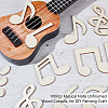 100Pcs Musical Note Unfinished Wood Cutouts WOOD-WH0025-95-4