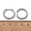 Brass Micro Pave Cubic Zirconia Huggie Hoop Earrings EJEW-K083-36P-B-4