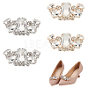 4Pcs 2 Colors Manganese Steel Rhinestone Shoe Decoration AJEW-FG0004-19-1