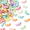 100Pcs Opaque UV Plating Acrylic Beads PACR-PA0001-01-1