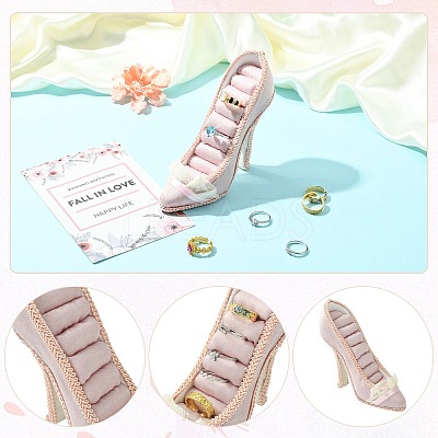 Resin High Heels Jewelry Rind Display Stands ST-CJ0034-05-1