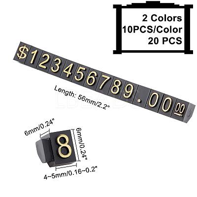 20Sets 2 Colors ABS Price Display Cube Adjustable Price Tag ODIS-GA0001-11-1