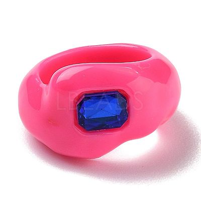 Resin Finger Rings X-RJEW-Z007-05A-1
