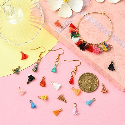 Polycotton(Polyester Cotton) Tassel Pendant Decorations FIND-YW0004-58E-1