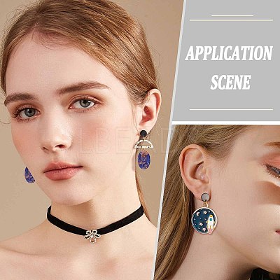 30Pcs 3 Size 304 Stainless Steel Stud Earring Findings STAS-SC0004-32-1