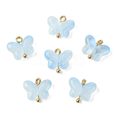 Alloy Glass Pendants GLAA-P080-01G-02-1