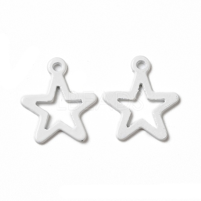 Spray Painted 201 Stainless Steel Charms LS-STAS-I672-14B-1