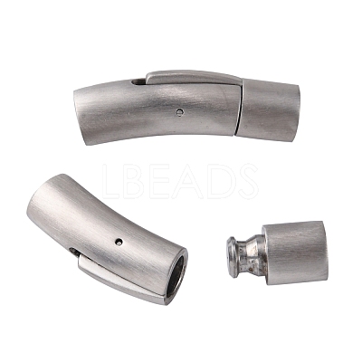 Tarnish Resistant Column 304 Stainless Steel Bayonet Necklace Clasps STAS-I013-6mm-B-1