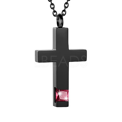 Cross Urn Ashes Pendant Necklace PW-WGBB57D-19-1