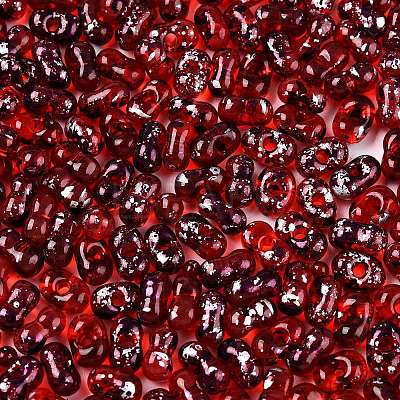 Picasso Spray Painted Glass Seed Beads SEED-T006-04-34-1