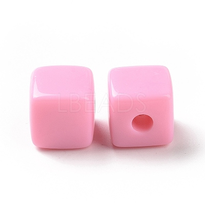 Opaque Acrylic Beads OACR-E015-02G-1
