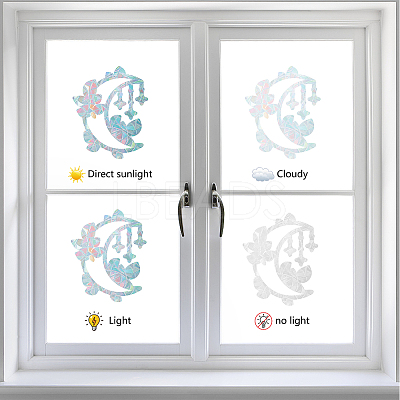 Waterproof PVC Colored Laser Stained Window Film Adhesive Stickers DIY-WH0256-020-1