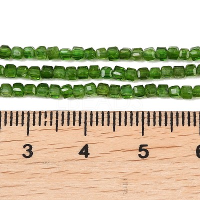 Natural Green Diopside Beads Strands G-B175-C01-2x2mm-1