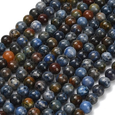 Natural Dumortierite Beads Strands X-G-F826-A01-6mm-1