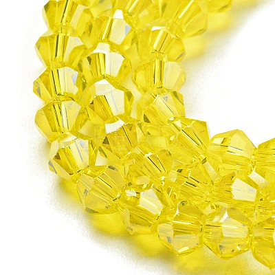 Transparent Electroplate Glass Beads Strands GLAA-F029-2mm-C21-1