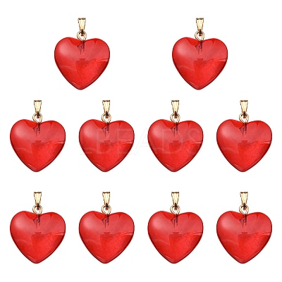 Transparent Spray Painted Glass Pendants GLAA-YW0001-98-1