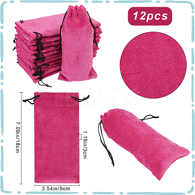 12Pcs Velvet Glasses Storage Drawstring Bag ABAG-BBC0001-16B-1