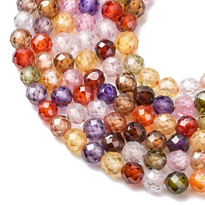 Cubic Zirconia Beads Strands G-G792-47-C-1