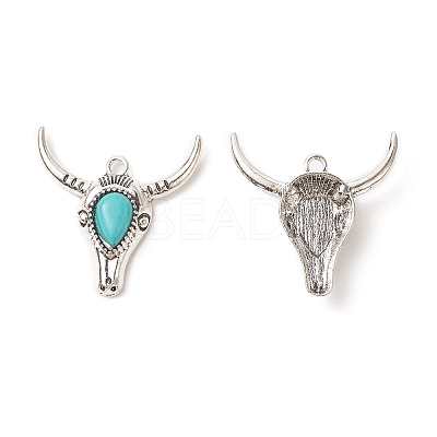 Synthetic Turquoise Pendants FIND-TADZ0001-04AS-1