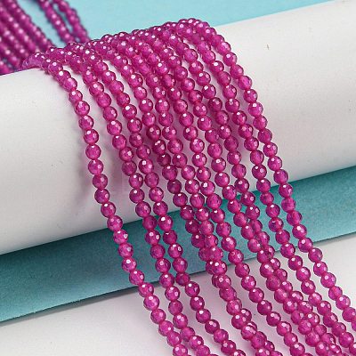 Lab Grown Red Corundum Beads Strands G-L591-A01-01-1-1