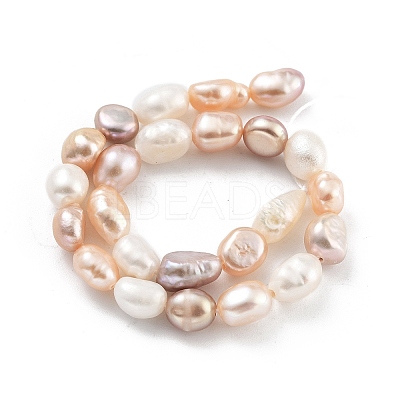 Natural Cultured Freshwater Pearl Beads Strands PEAR-P062-32E-1