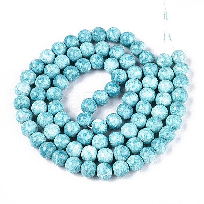 Baking Paint Glass Beads Strands DGLA-N016-10mm-08-1