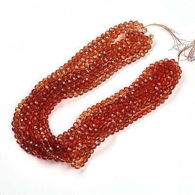 Baking Paint Transparent Glass Beads Strands LS-DGLA-A035-T8mm-A04-1