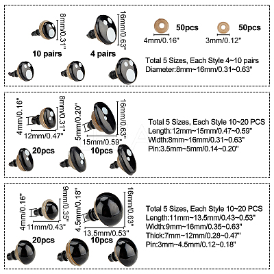 Plastic Safety Eyes DIY-PH0002-38-1
