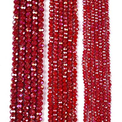 Electroplate Glass Beads Strands EGLA-A044-P6mm-B15-1