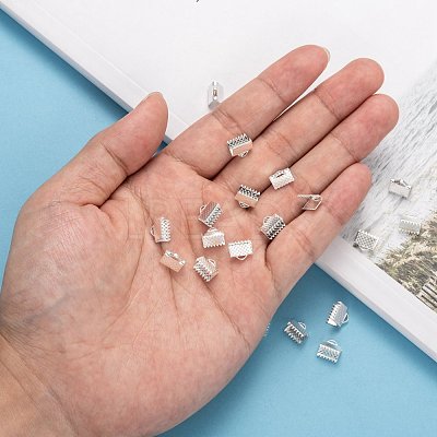 Iron Ribbon Crimp Ends E004Y-S-1
