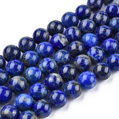 Natural Lapis Lazuli Beads Strands X-G-E465-8mm-01-1