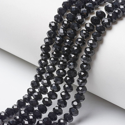 Opaque Solid Color Glass Beads Strands EGLA-A034-P6mm-D18-1