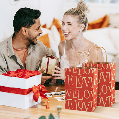 10Pcs Valentine's Day Paper Bags CARB-TADJ0001-01E-1