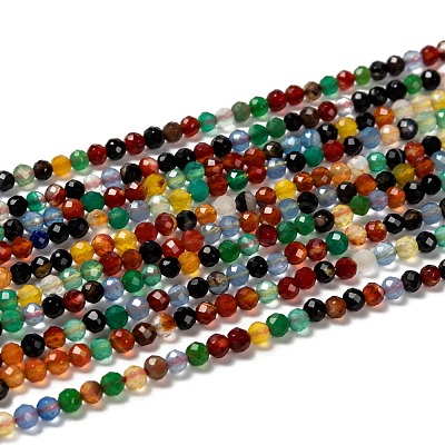 Natural Agate Beads Strands G-A129-3mm-A06-1
