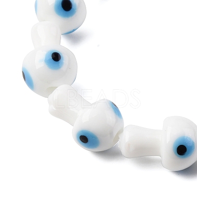 Handmade Evil Eye Lampwork Beads Strands LAMP-S069-01A-1